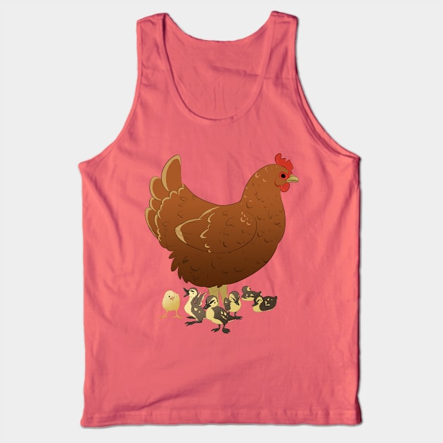 Chicken Family Tank Top by Khalico